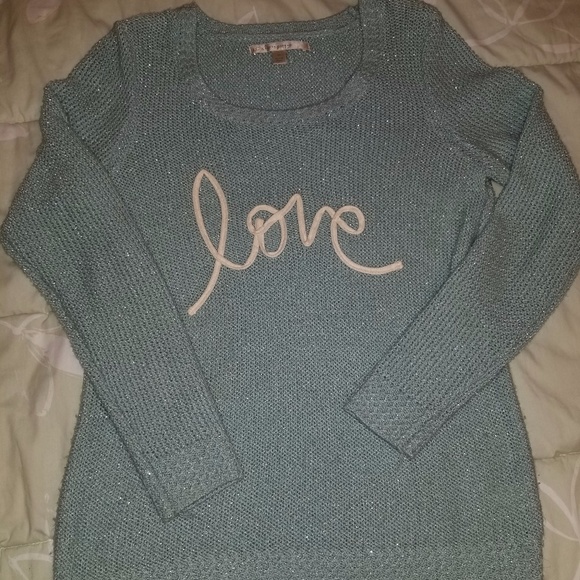 LC Lauren Conrad Sweaters - Glittery Love Sweater